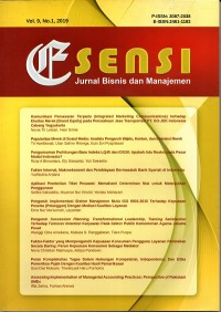 Esensi : Jurnal Bisnis dan Manajemen Vol. 9 No. 1 2019