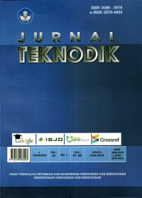 Jurnal Teknodik ; Vol. 23 No. 1 Juni 2019