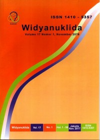 Widyanuklida Vol. 17 No. 1 November 2018