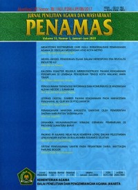 Jurnal Penelitian Agama dan Masyarakat PENAMAS ; Vol 33 No. 1 Januari-Juni 2020