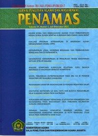 Jurnal Penelitian Agama dan Masyarakat PENAMAS ; Vol. 34 No. 2 Juli-Desember 2021