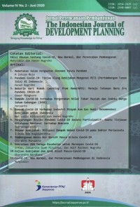 Jurnal Perencanaan Pembangunan : The Indonesian Journal of Development Planning Vol. IV No. 2 Juni 2020