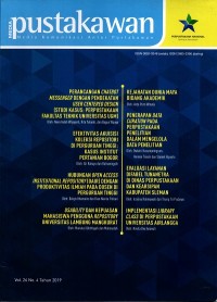 Media Pustakawan : Media Komunikasi Antar Pustakawan Vol. 26 NO. 4 Tahun 2019