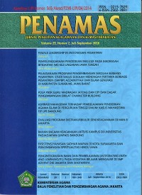 Jurnal Penelitian Agama dan Masyarakat PENAMAS : Vol. 29 No. 2 Juli-September 2016