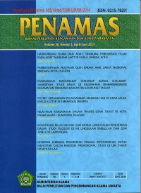 Jurnal Penelitian Agama dan Masyarakat PENAMAS : Vol. 30 No. 1 April-Juni 2017