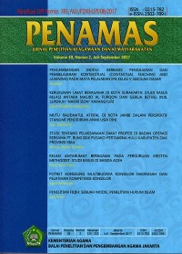 Jurnal Penelitian Agama dan Masyarakat PENAMAS : Vol. 30 No. 2 Juli-September 2017