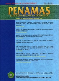 Jurnal Penelitian Agama dan Masyarakat PENAMAS : Vol. 30 No. 3 Oktober-Desember 2017