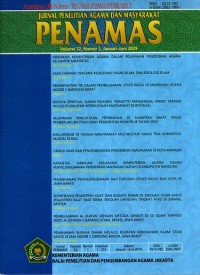 Jurnal Penelitian Agama dan Masyarakat PENAMAS : Vol. 32 No. 1 Januari-Juni 2019