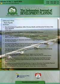 Jurnal Perencanaan Pembangunan : The Indonesian Journal of Development Planning Vol. VI No. 1 April 2022