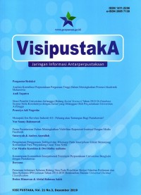 Visi pustakA Jaringan Informasi Antarperpustakaan : Vol. 21 No. 3 Desember 2019