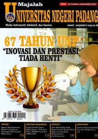 Majalah Universitas Negeri Padang Media Informatif, Edukatif, dan Santun ; Ed. 3/TAHUN I/DESEMBER/2021