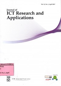 Journal of ICT Research and Applications; Vol. 11 No. 1 August 2017