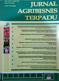Jurnal Agribisnis Terpadu, Vol.15