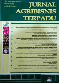 Jurnal Agribisnis Terpadu, Vol.15